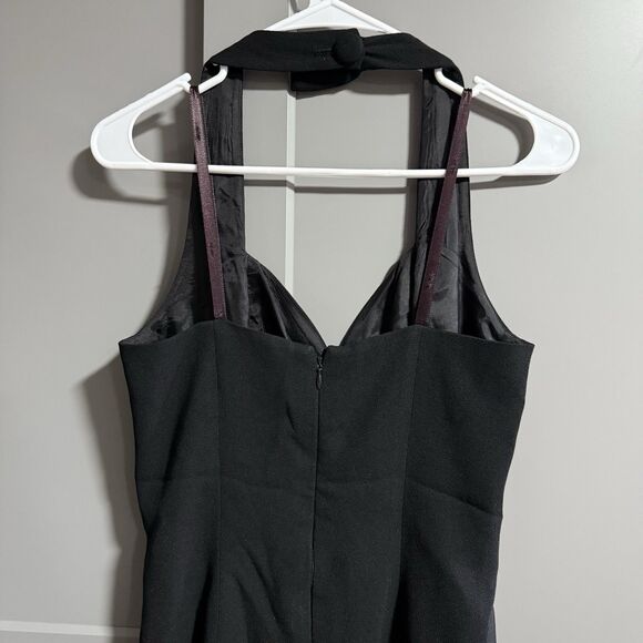 Nicole Miller Women Little Black Dress Sweetheart Neck Halter 10 (US S/M) - Picture 5 of 7